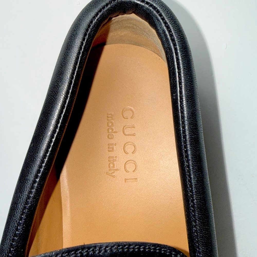 Authentic GUCCI Unisex Horsebit Leather Loafers - Picture 6 of 11